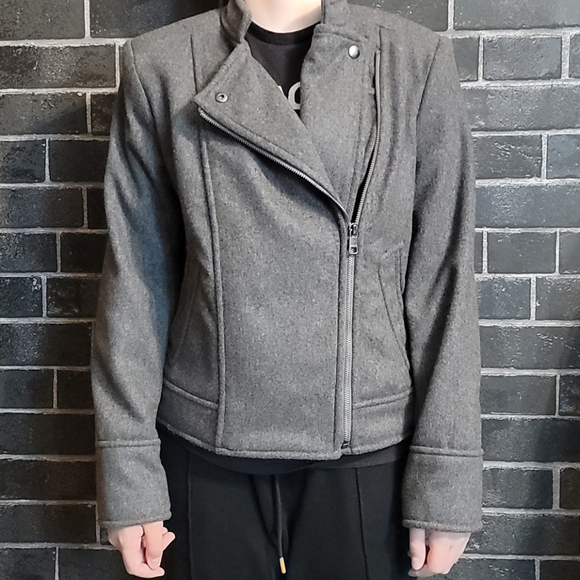 Banana Republic Mario Bellucci Wool Moto Jacket. - Picture 6 of 7